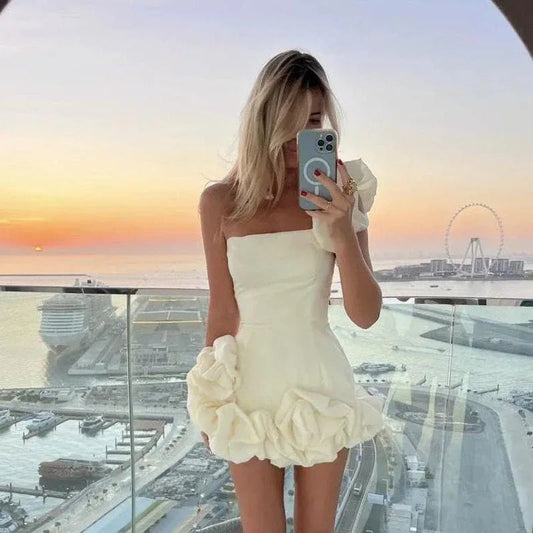 Fashionable One-Shoulder Women's Slim Fit Dress
