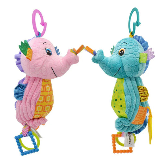 Soft Teething Musical Seahorse Plush Rattle For Toddlers 0-36 Months