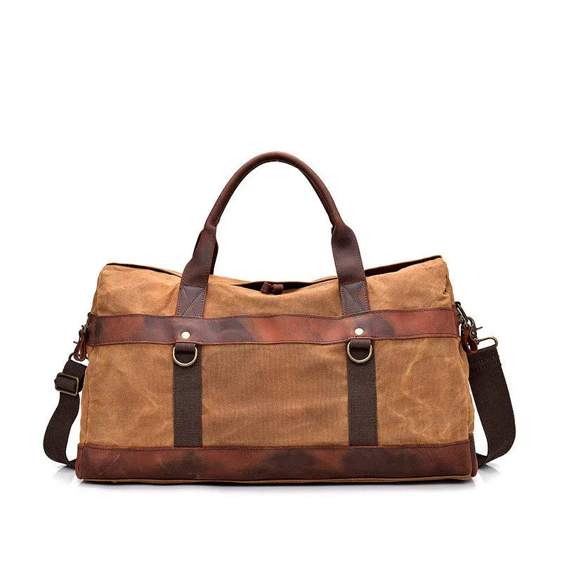 Waterproof Oil Wax Canvas Unisex Shoulder Bag