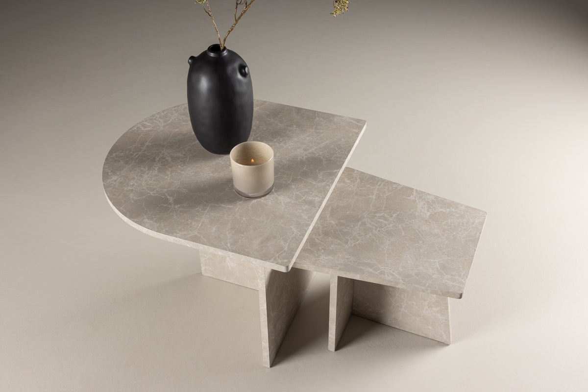 Sala Soffbord Bord 1: 60 cm Bord 2: 40 cm x Bord 1: 60 cm Bord 2: 40 cm Beige