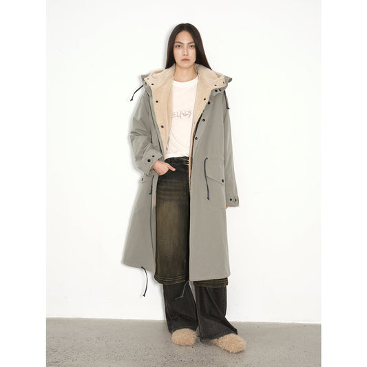 Fireladyfur Women's Oversized Windproof Hooded Coat"Winter Institute"