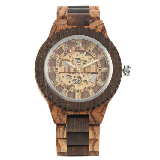 Automatic Mechanical Bamboo Wood Watch For Men