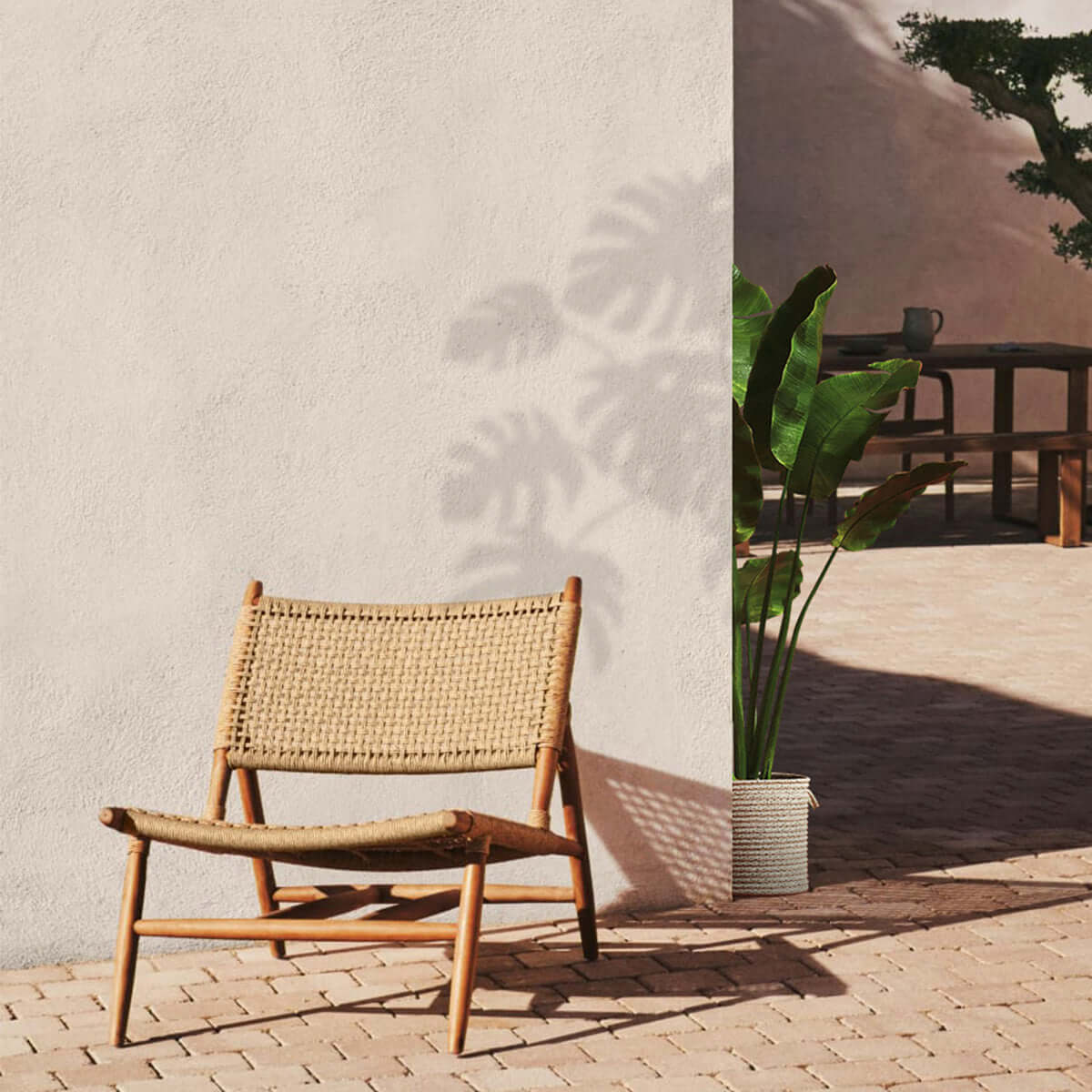 Benny Modern Rattan Lounge Chair-0