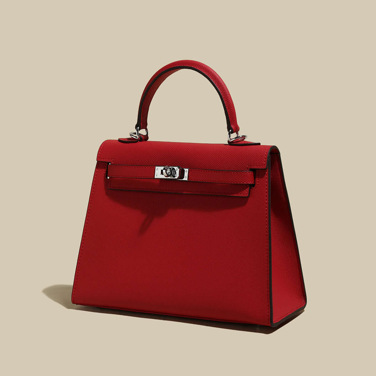 Classic Top-Handle Leather Bag-3