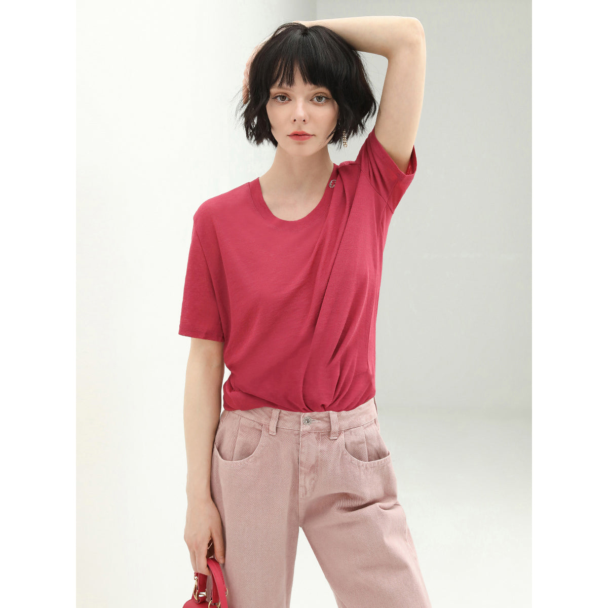 Essential Short Sleeve Red Tee-0