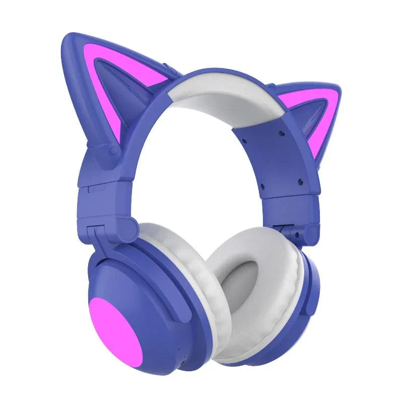 Luminous Adjustable Cat Ear Bluetooth Headset Headphones