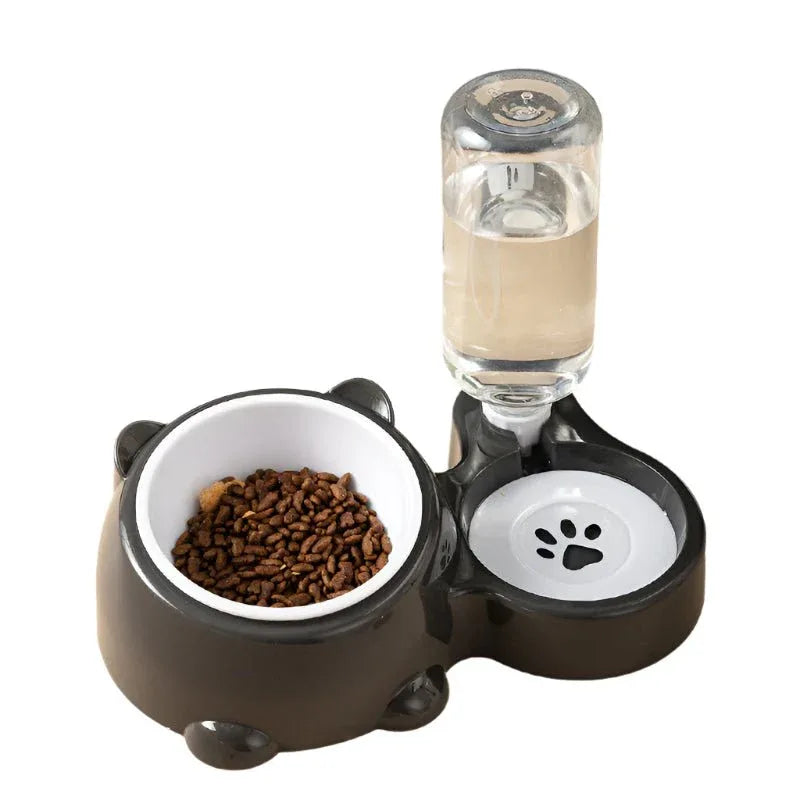 Pet Double Cat Dog Food And Water Bowl