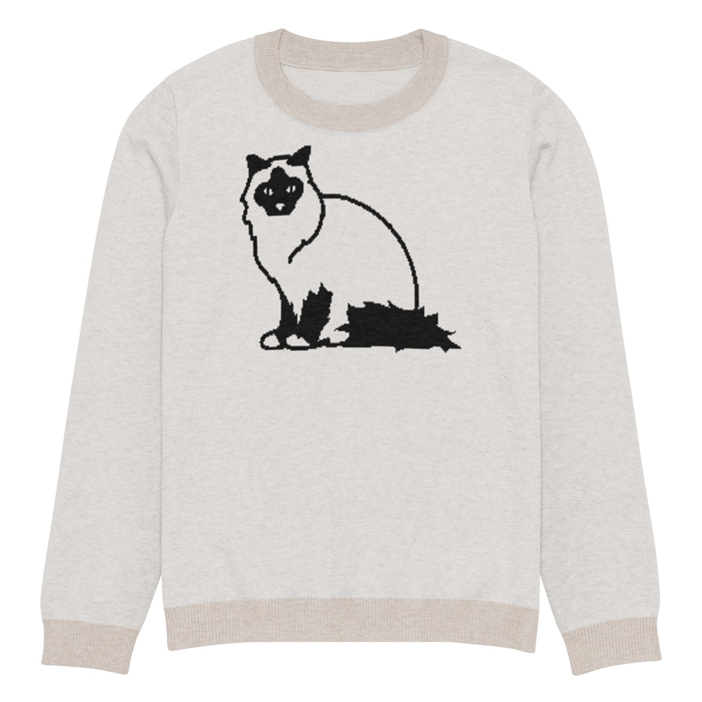 Knitted crew neck sweater
