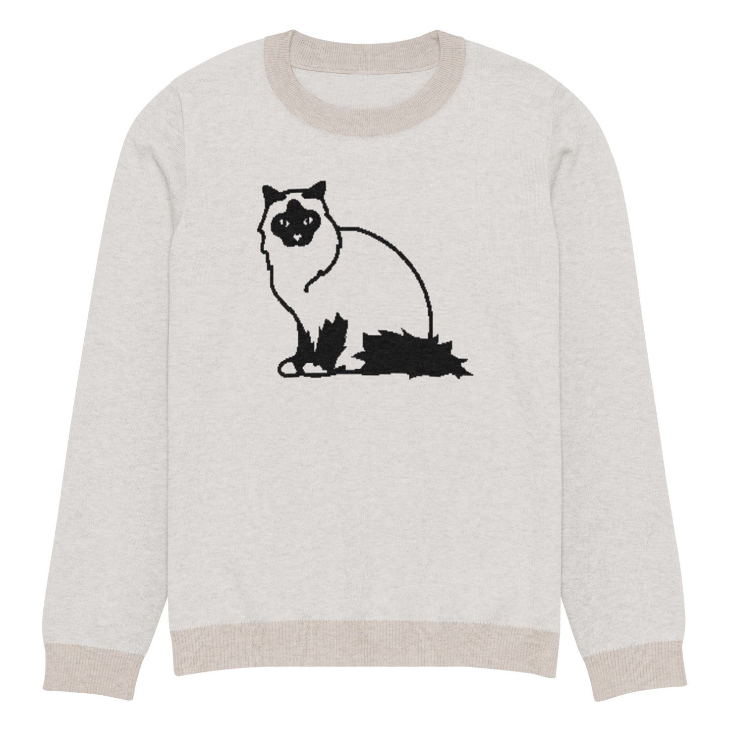 Knitted crew neck sweater