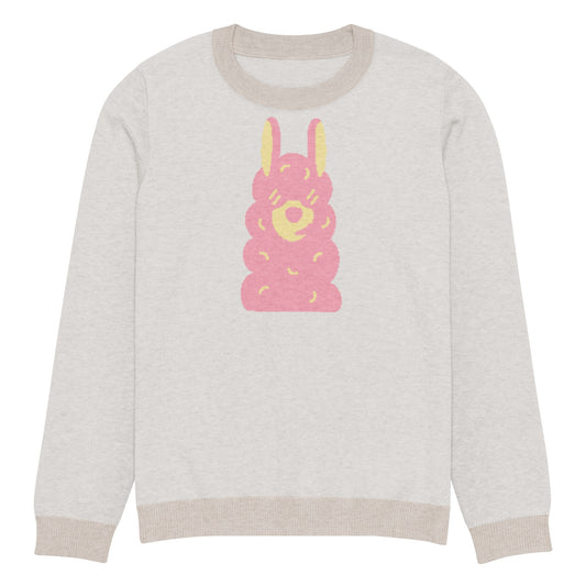 Knitted crew neck sweater